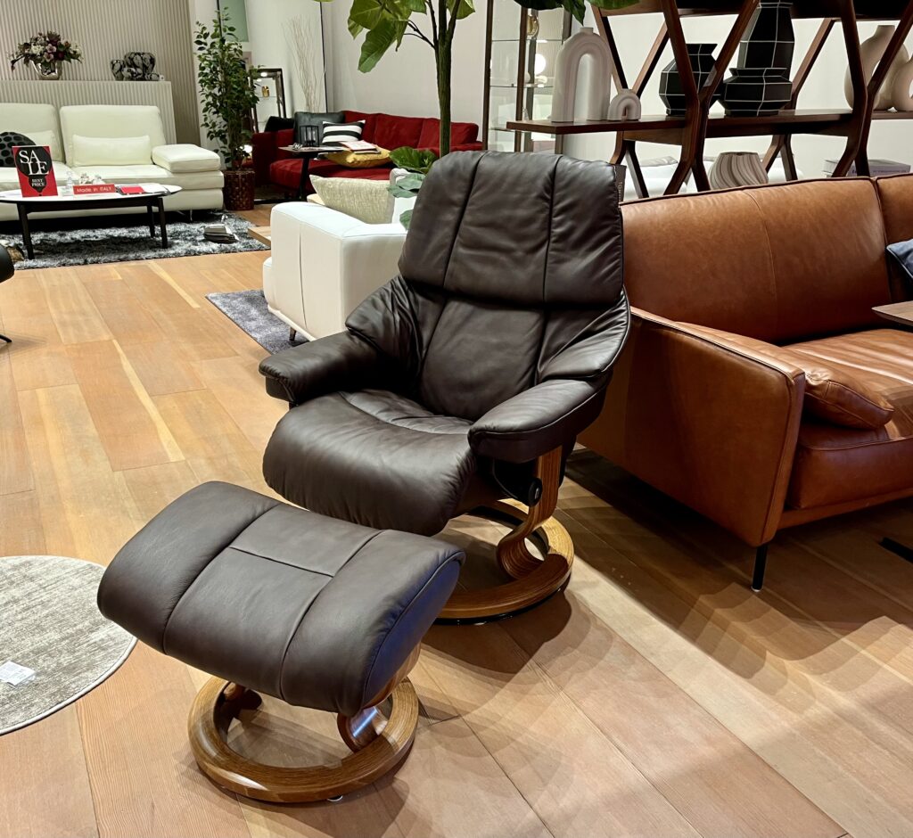 EKORNES リクライニングチェア 平伏し レザー ハイバック 家具 R286